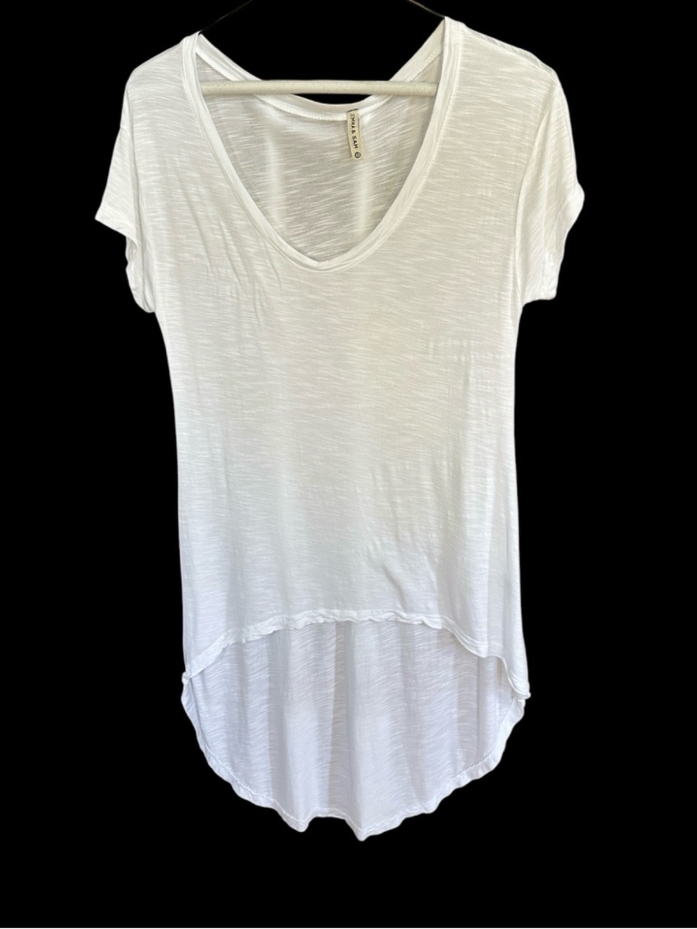 LF Emma & Sam White High-Low Scoop Neck Tunic Size XS